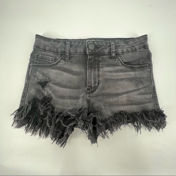 Just USA Black Cut Off Distressed Denim Jean Shorts Size XS Women’s - Picture 1 of 5